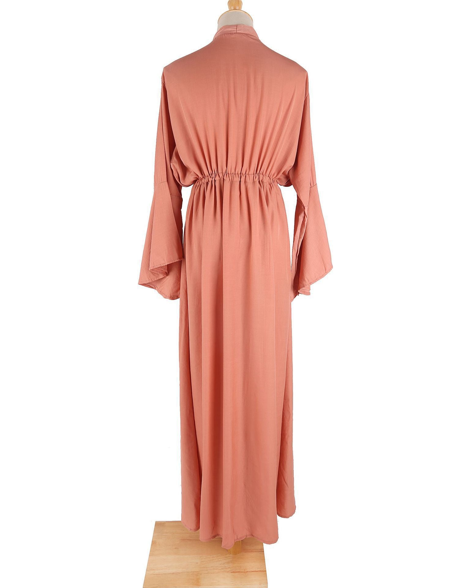 Vestido maxi pareo camisa para playa veraneo color liso cubrir bikini