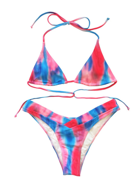 Laura in - Bikini Bañador para Mujer de color verano teñido anudado.