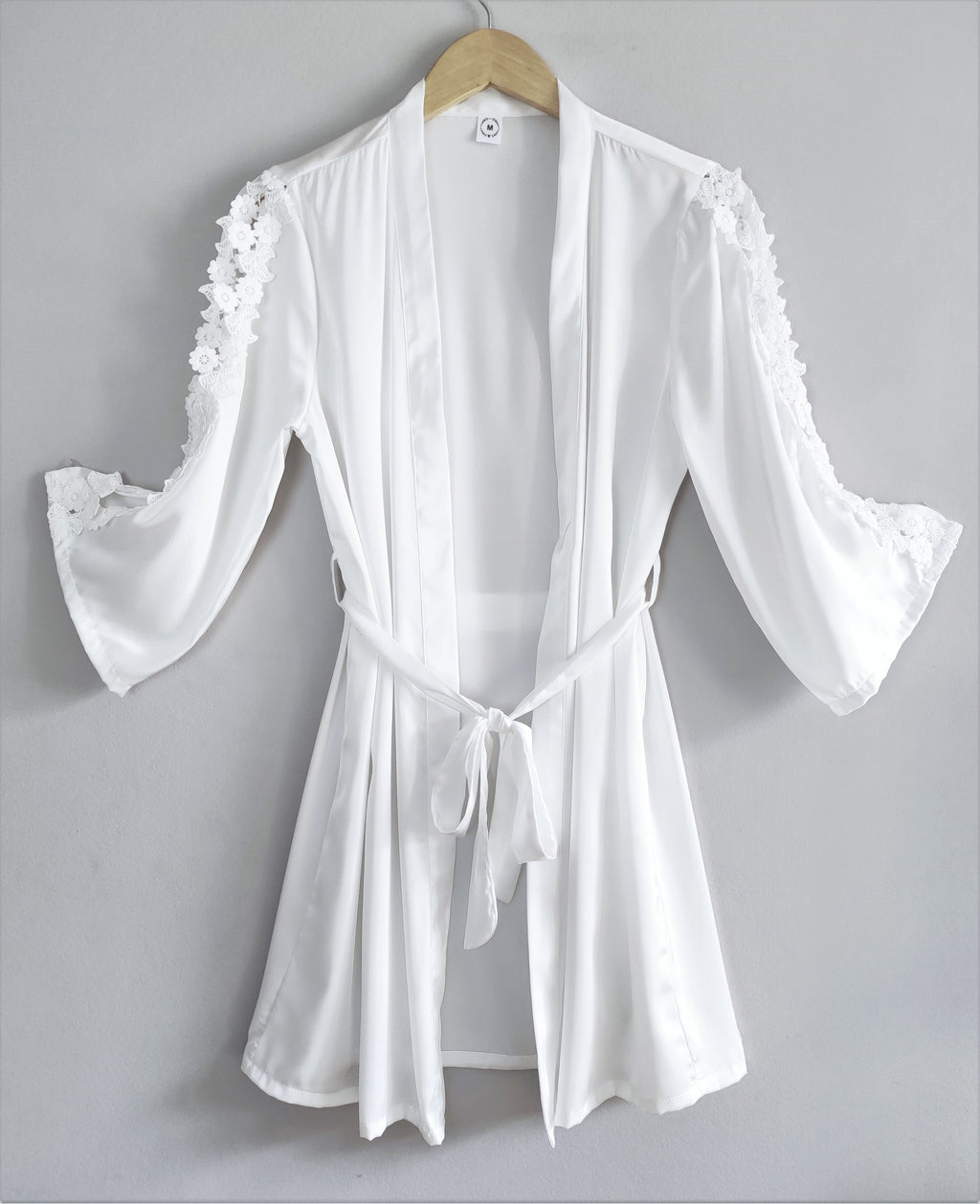 Pijamas de seda satén para mujer, bata kimono y/o vestido camisón de color liso sólido.