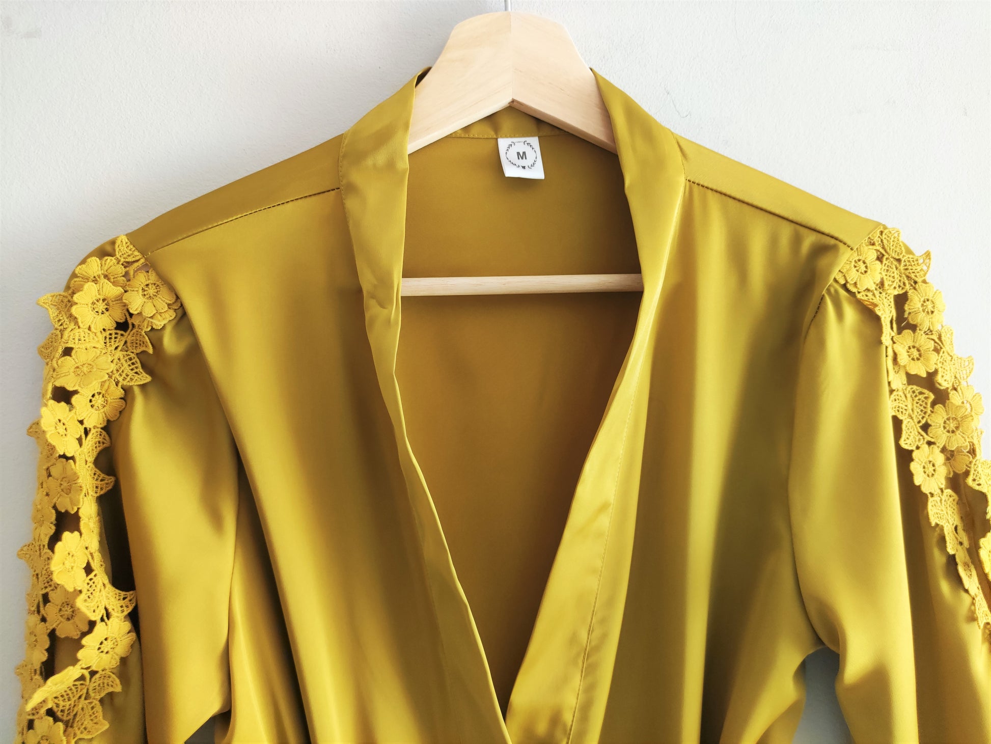 Pijamas de seda satén para mujer, bata kimono y/o vestido camisón de color liso sólido.