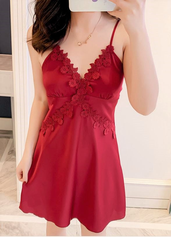 Pijamas de seda satén para mujer, bata kimono y/o vestido camisón de color liso sólido.