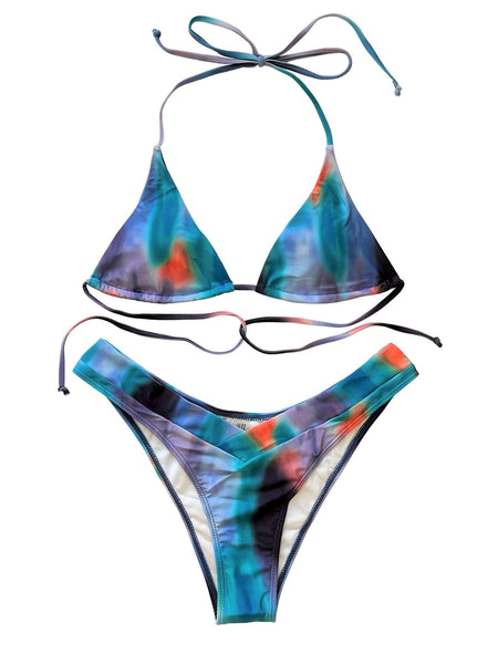 Laura in - Bikini Bañador para Mujer de color verano teñido anudado.