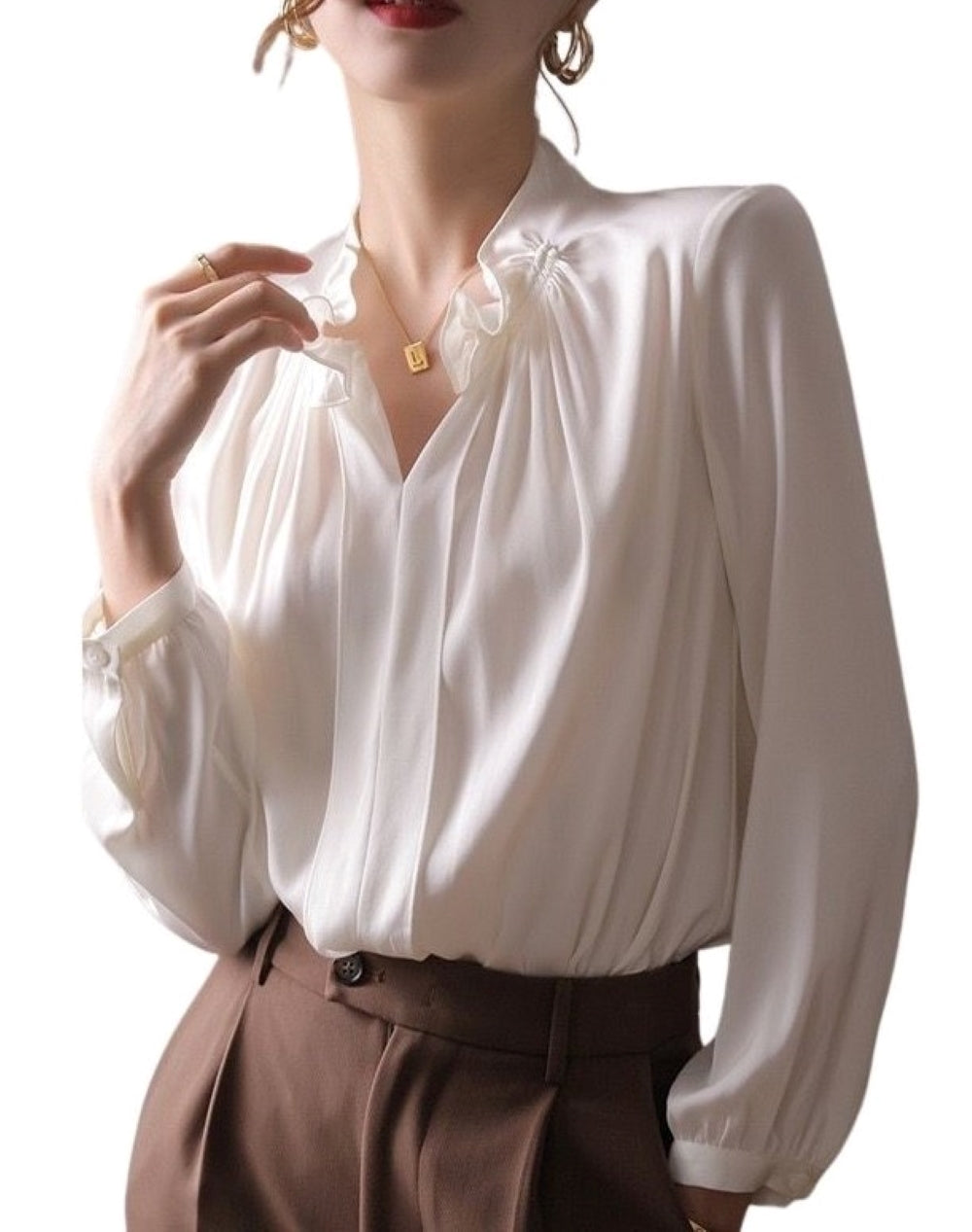 Camisa fashion sin botones mujer